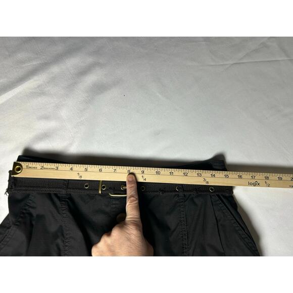 Live a Little Black caught in button down midi belt skirts emo goth grunge Sz 10 - Picture 4 of 10